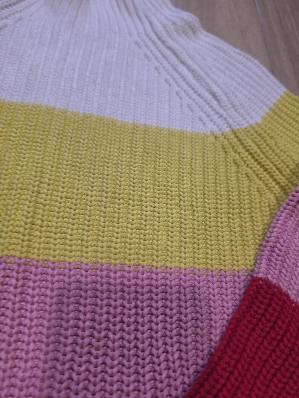 Style & Co Colorblock Chunky Knit Turtleneck Sweater Small - Picture 2 of 4